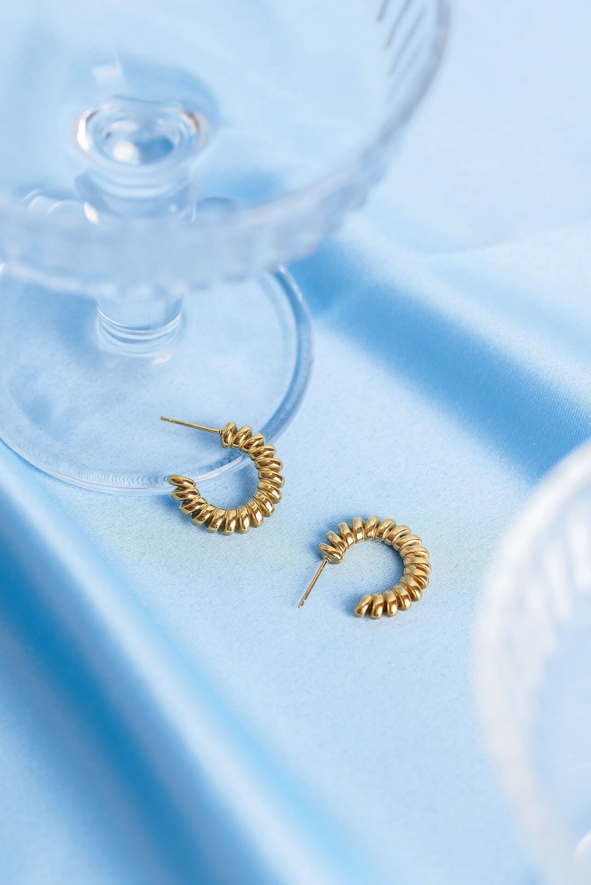 Ballinger Spiral 18k Gold Plated Hoop Earrings