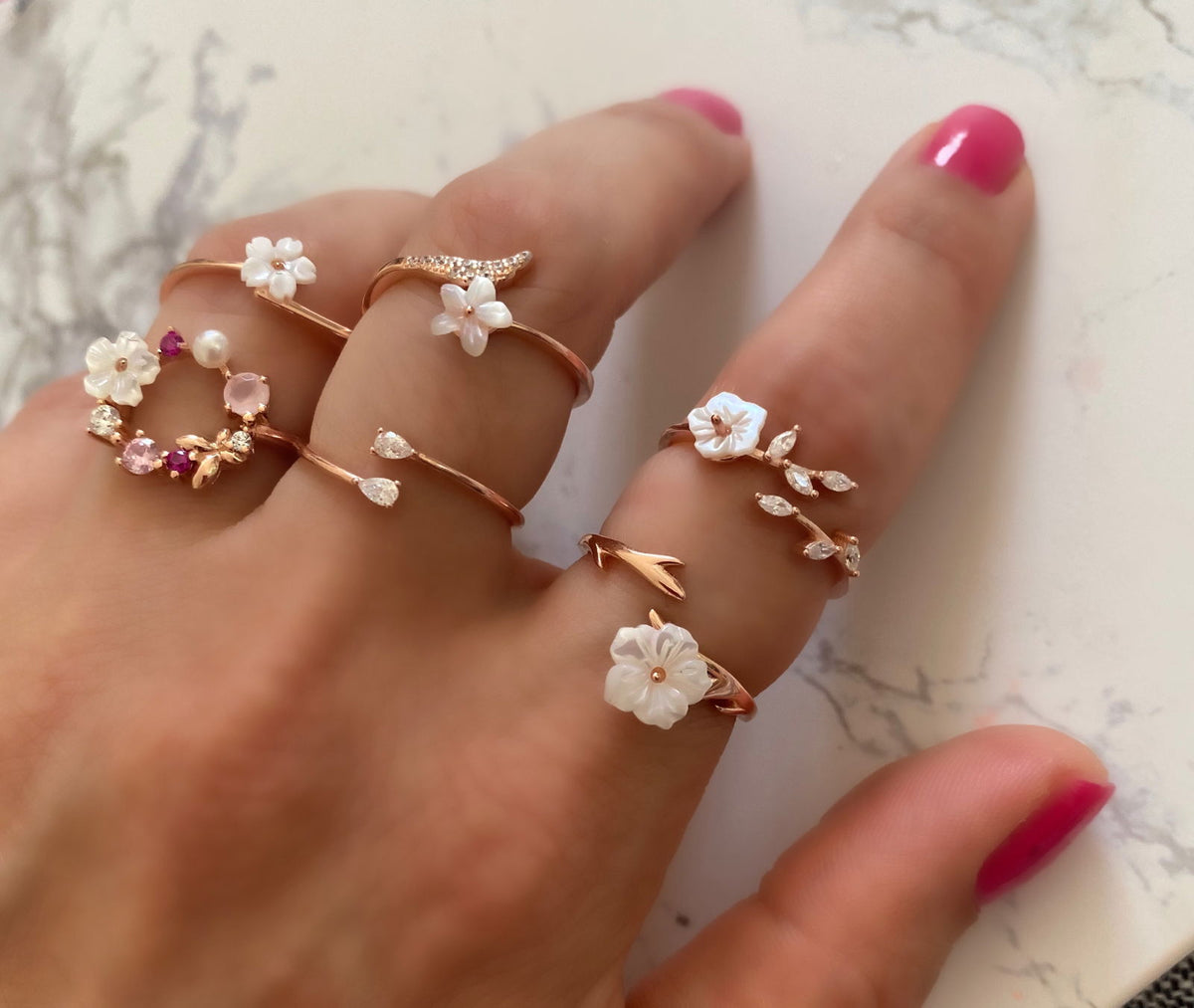 Spring Flowers - Rings with Single Flower