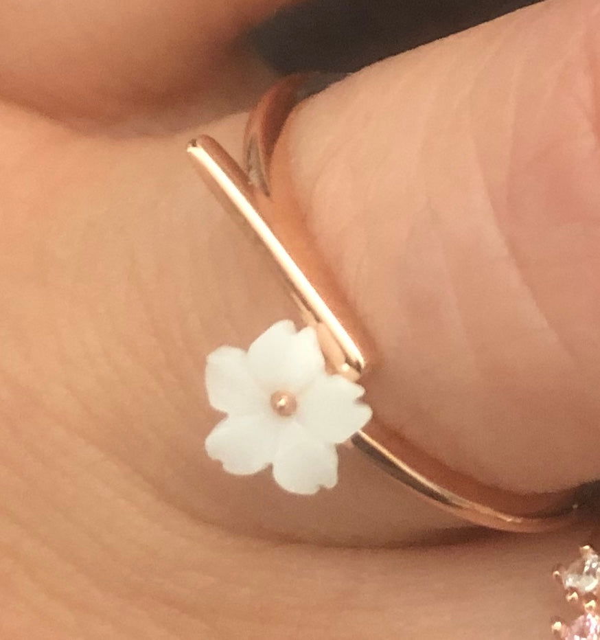 Spring Flowers - Rings with Single Flower No1 Size O