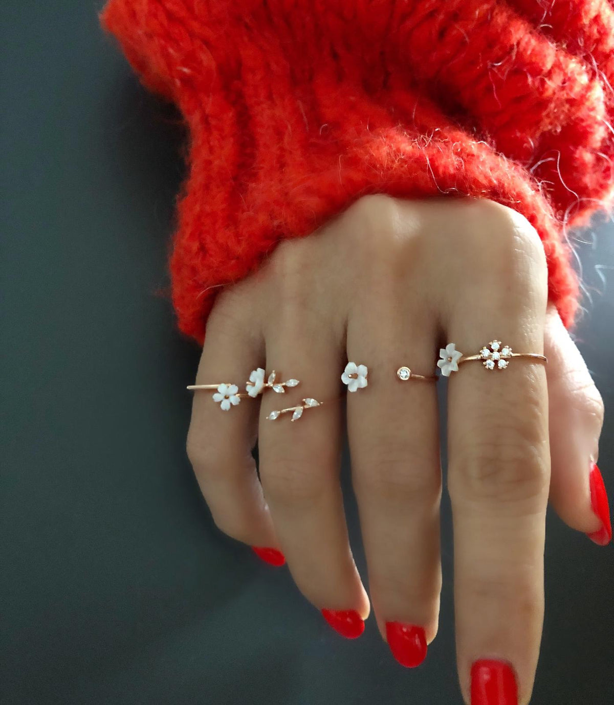 Spring Flowers - Rings with Single Flower