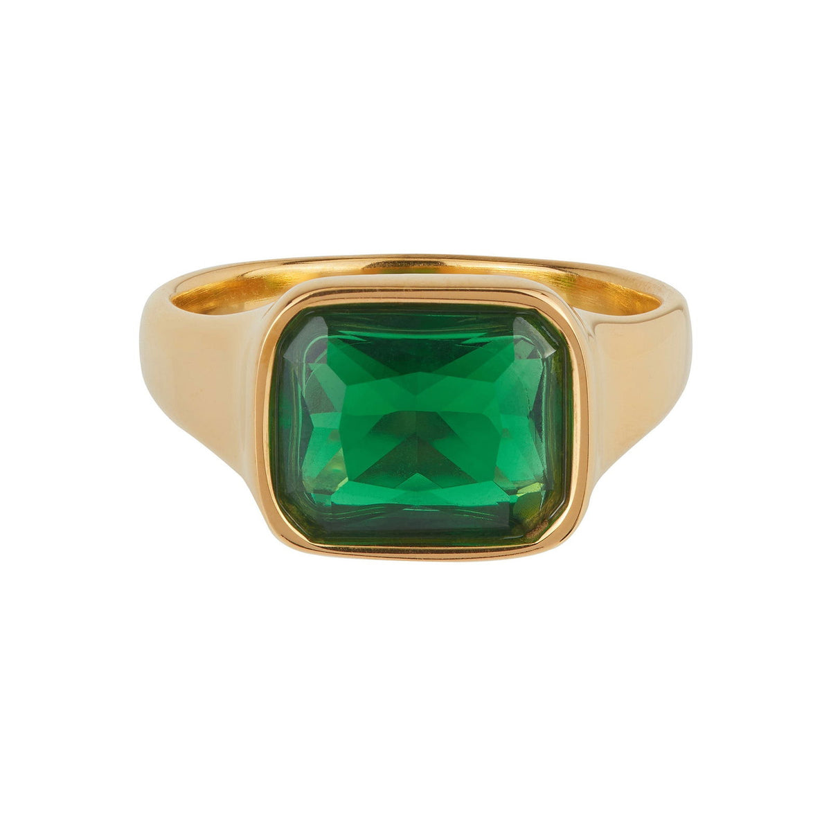 Ballinger Square Gold & Green Cocktail Ring