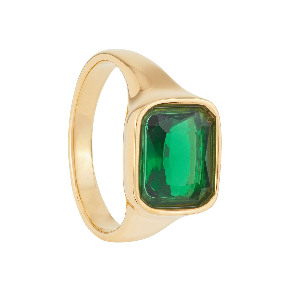 Ballinger Square Gold & Green Cocktail Ring