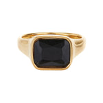 Ballinger Square Gold Cocktail Ring Black