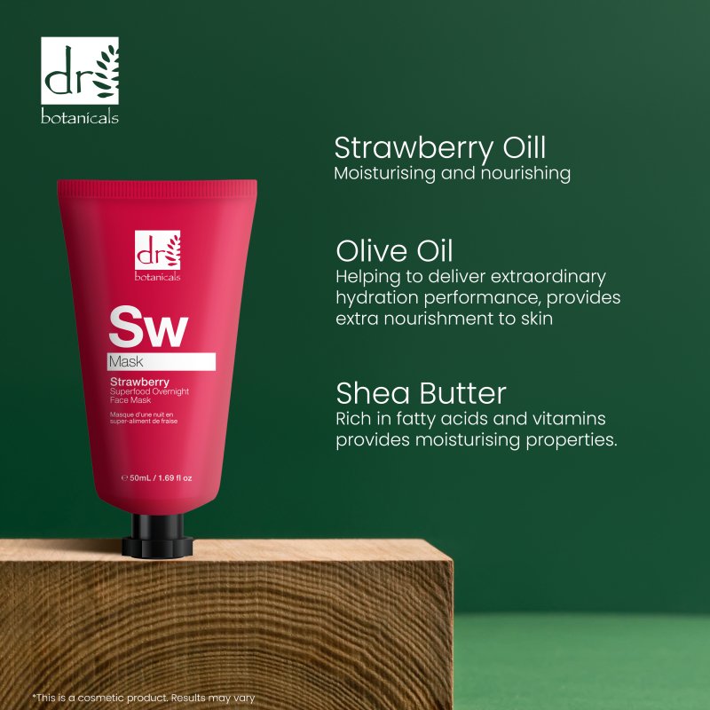 Dr Botanicals Strawberry Overnight Face Mask 50ml