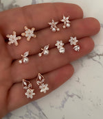 Stud Earrings with Spring Flowers