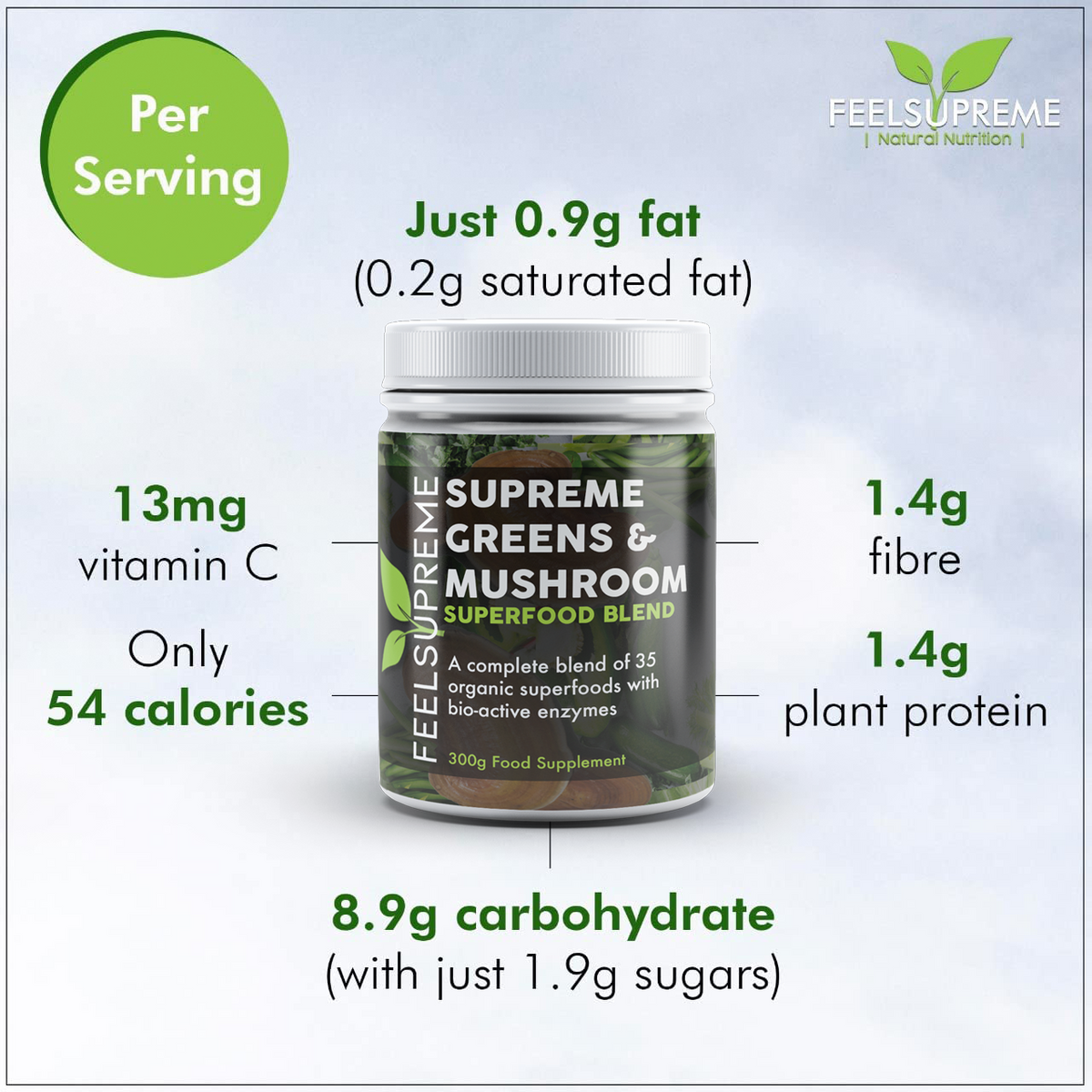 Supreme Greens and Mushroom Blend