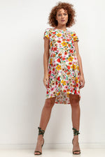 Tessita Patterned Viscose Knee-Length Day Dress