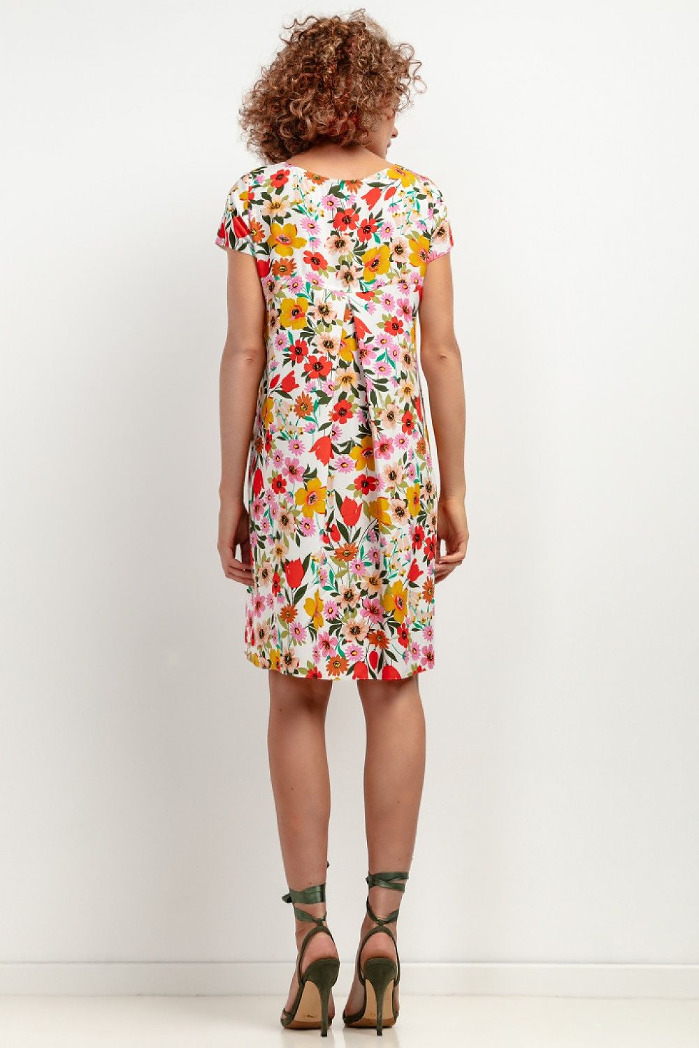 Tessita Patterned Viscose Knee-Length Day Dress