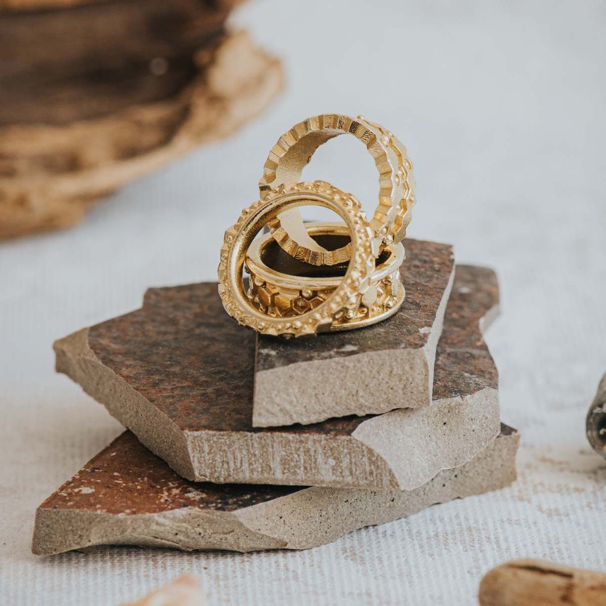 Dainty London Everyday Gold Goddess Inspired Ring - Hebe