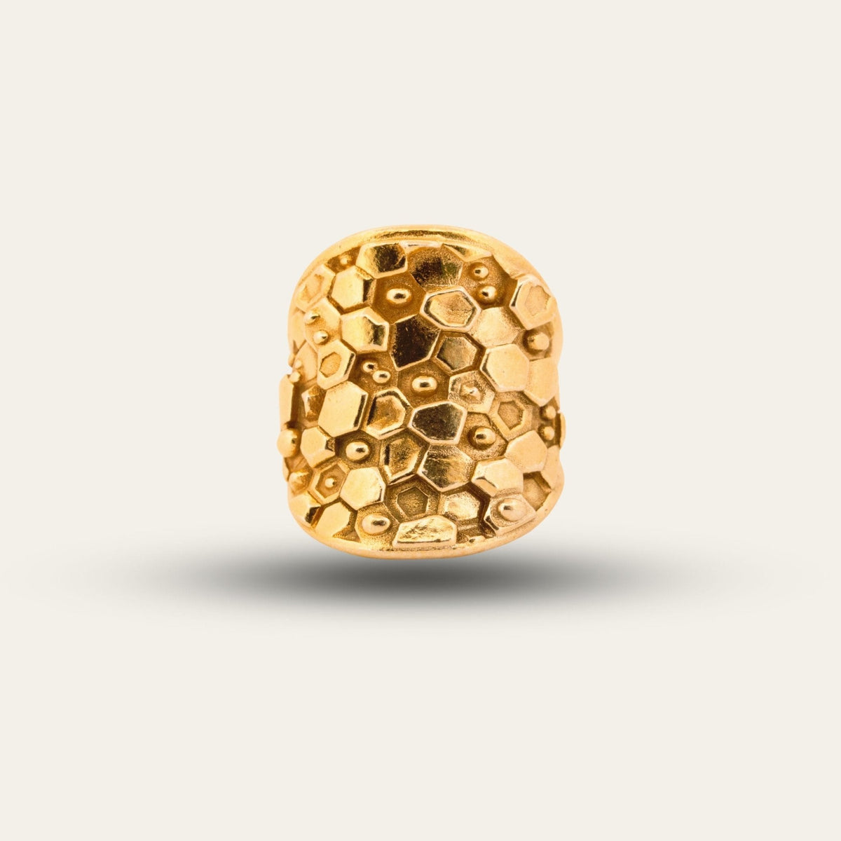 Dainty London Gold Statement Saddle Ring - Hemera