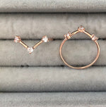 Thin Rings with Clear Zircon Stones - Sparkle Collection