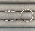 Thin Rings with Clear Zircon Stones - Sparkle Collection Rose Gold Plated Silver No8