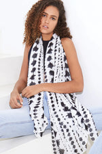 Shinjuku Lanes Tokyo Bamboo Sarong & Scarf Monochrome