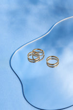 Ballinger Triple Stacking Gold Ring Set