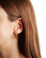 Ballinger Triple Threaded 18k Gold Hoop Earrings