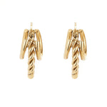 Ballinger Triple Threaded 18k Gold Hoop Earrings