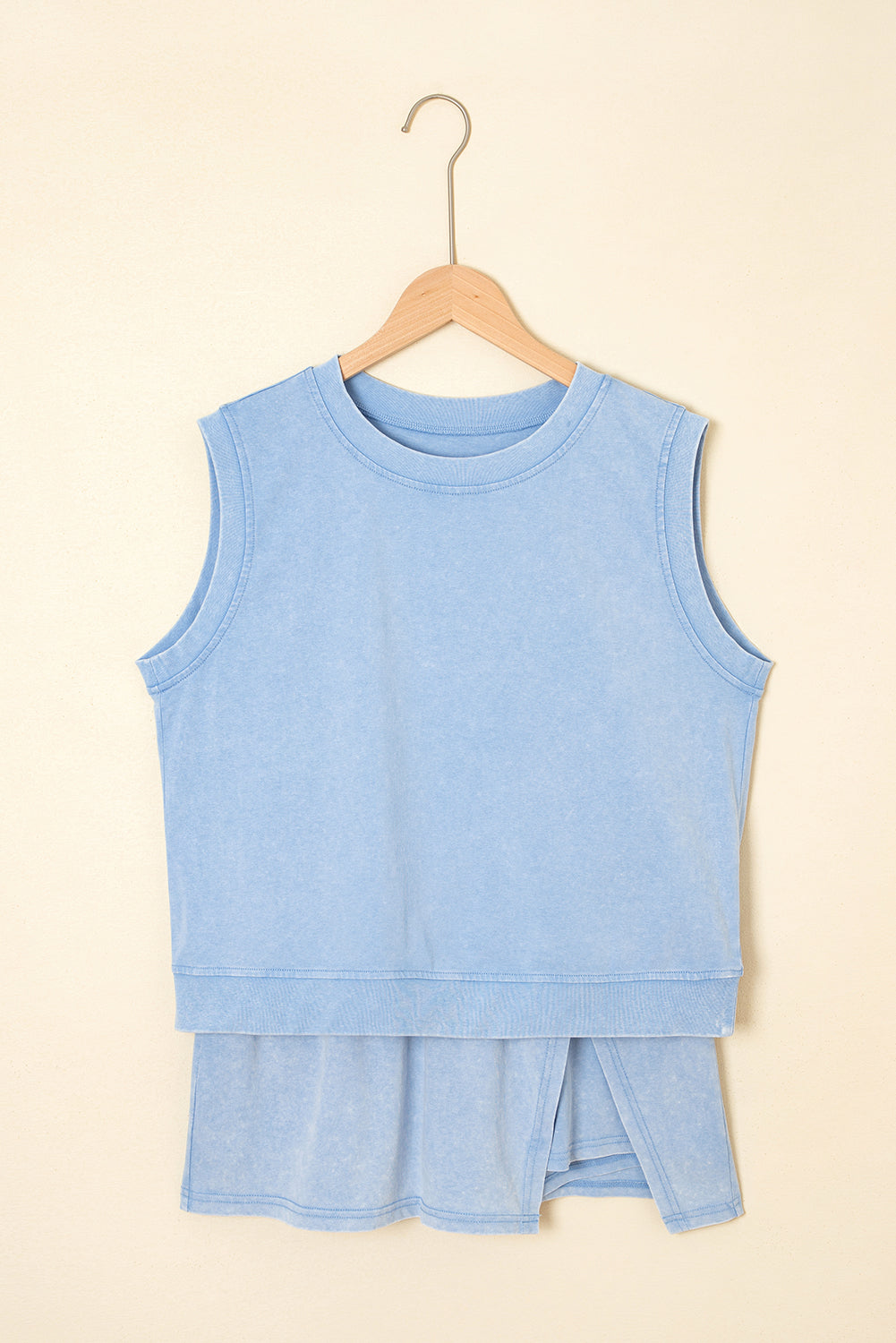 Two Piece Mineral Wash Cotton Loungewear Set Myosotis 100%Cotton