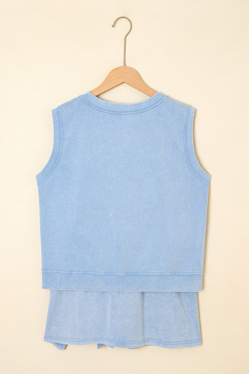 Two Piece Mineral Wash Cotton Loungewear Set