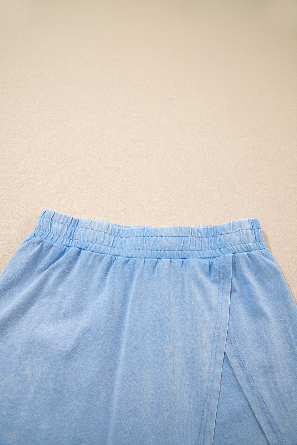 Two Piece Mineral Wash Cotton Loungewear Set