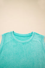 Two Piece Mineral Wash Cotton Loungewear Set