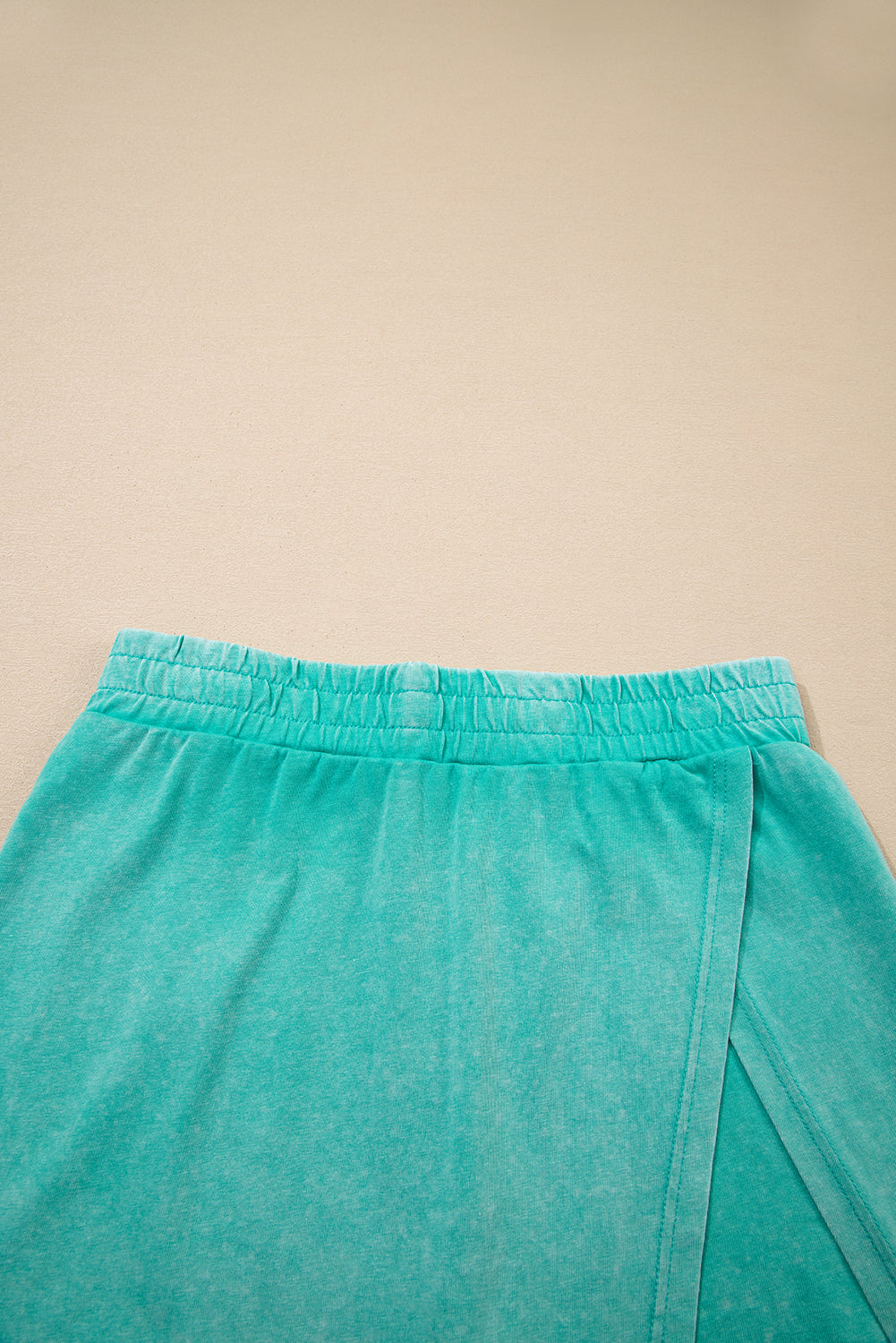 Two Piece Mineral Wash Cotton Loungewear Set