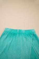 Two Piece Mineral Wash Cotton Loungewear Set