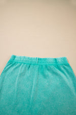 Two Piece Mineral Wash Cotton Loungewear Set