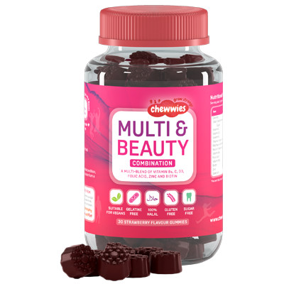 Chewwies Vegan Hair, Skin & Nail Multivitamins 30 Gummies