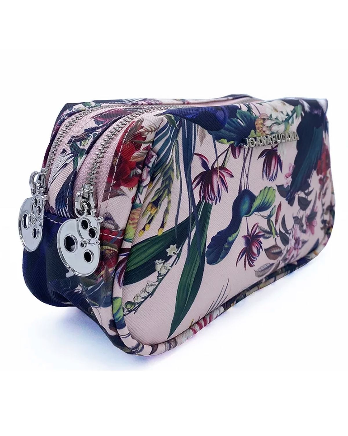 Joana Fulana Vegan Leather Wash Bag Pink Butterfly