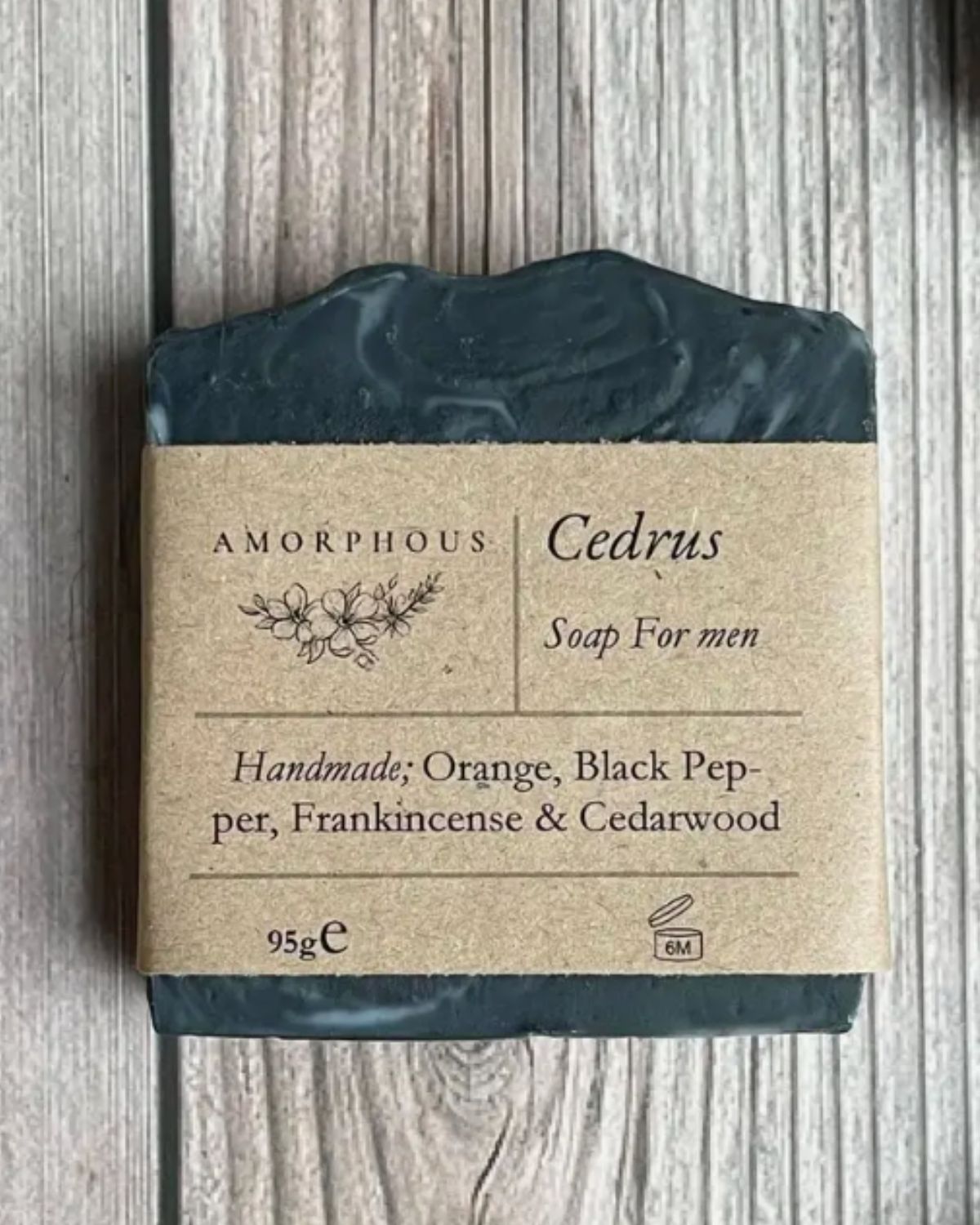 Amorphous Soaps Cedrus Cedarwood Vegan Men's Soap Bar