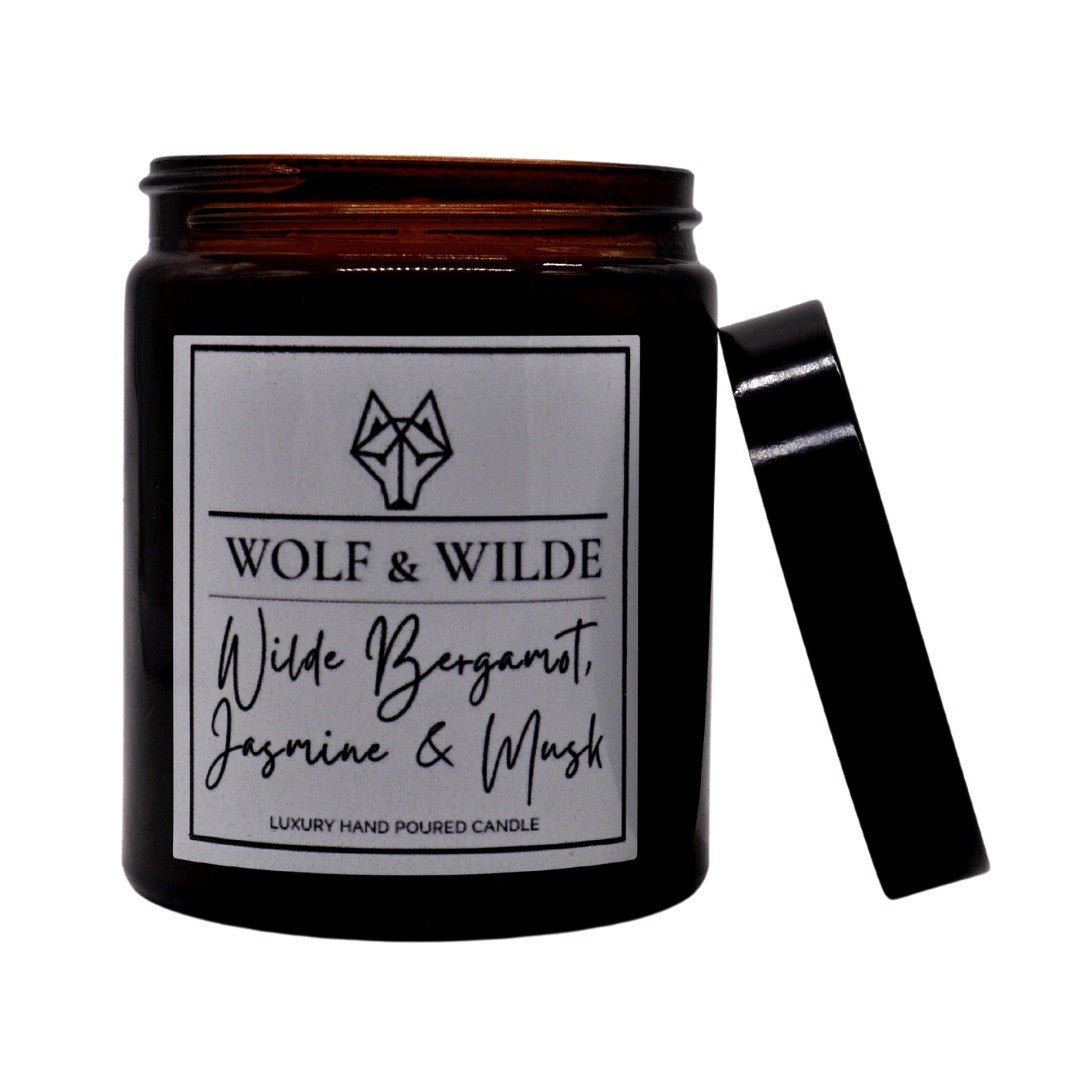 Wolf & Wilde Bergamot, Jasmine & Musk Luxury Aromatherapy Scented Candle