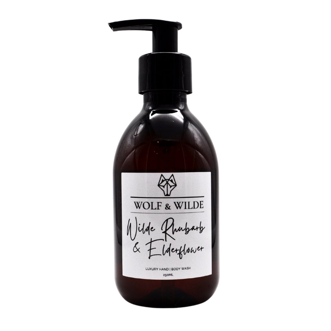 Wolf & Wilde Rhubarb & Elderflower Luxury 2 In 1 Liquid Soap - Hand & Body Wash 250ml