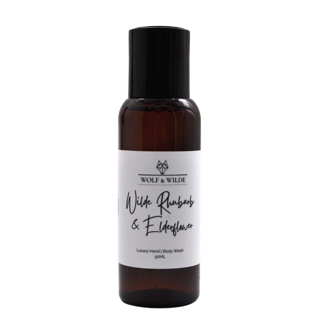 Wilde Rhubarb & Elderflower Travel Size Luxury Hand & Body Wash 50ml