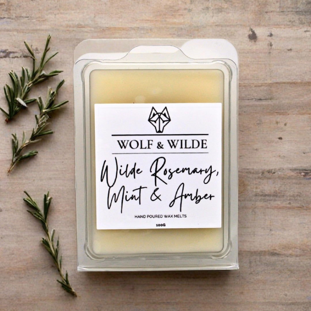 Wilde Rosemary, Mint & Amber Soy Wax Melts 100g