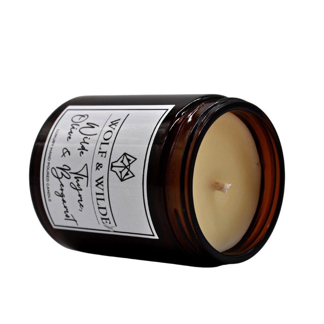 Wolf & WildeThyme, Olive & Bergamot Luxury Handmade Scented Candle