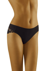 Wolbar Aria Floral Lace Briefs Black
