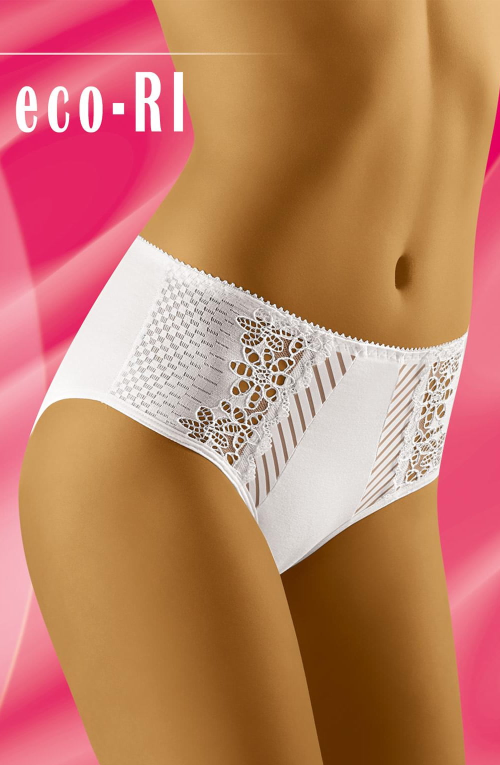 Wolbar Eco-RI Front Panel Maxi Cotton Briefs White