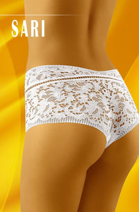 Wolbar Sari Lace Short Style Briefs White