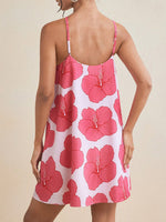 Women's Halterneck Swing Floral Print Short Summer Dress