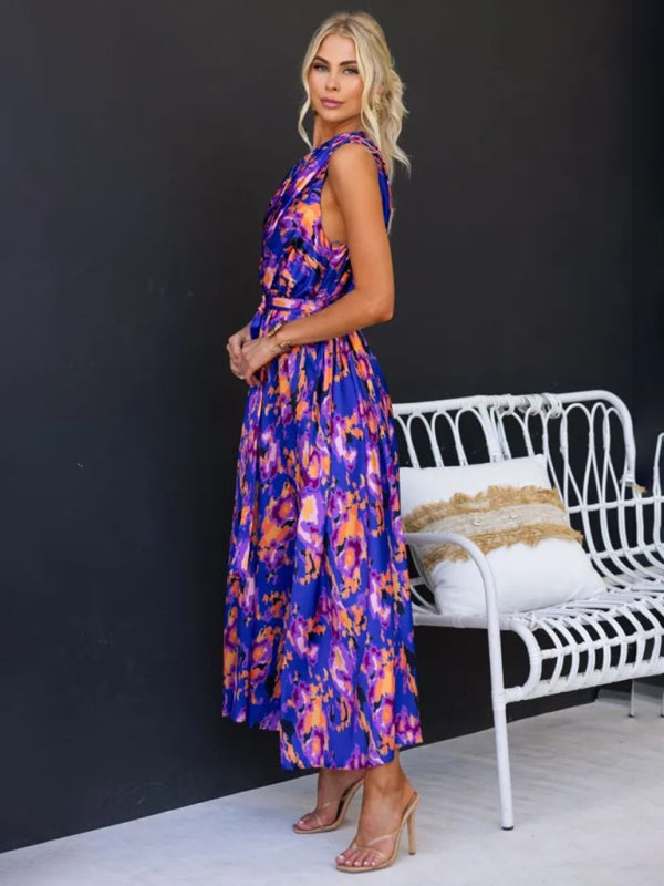 Women's One Shoulder Slim Waist Strapless Backless Belted Dress | 10 Designs