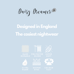 Daisy Dreamer Plush Fleece Hooded Pyjama Set - Shimmer Grey Sherpa Trim