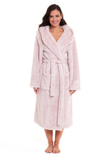 Daisy Dreamer Snuggle Fleece Hooded Robe - Soft Luxurious Dressing Gown