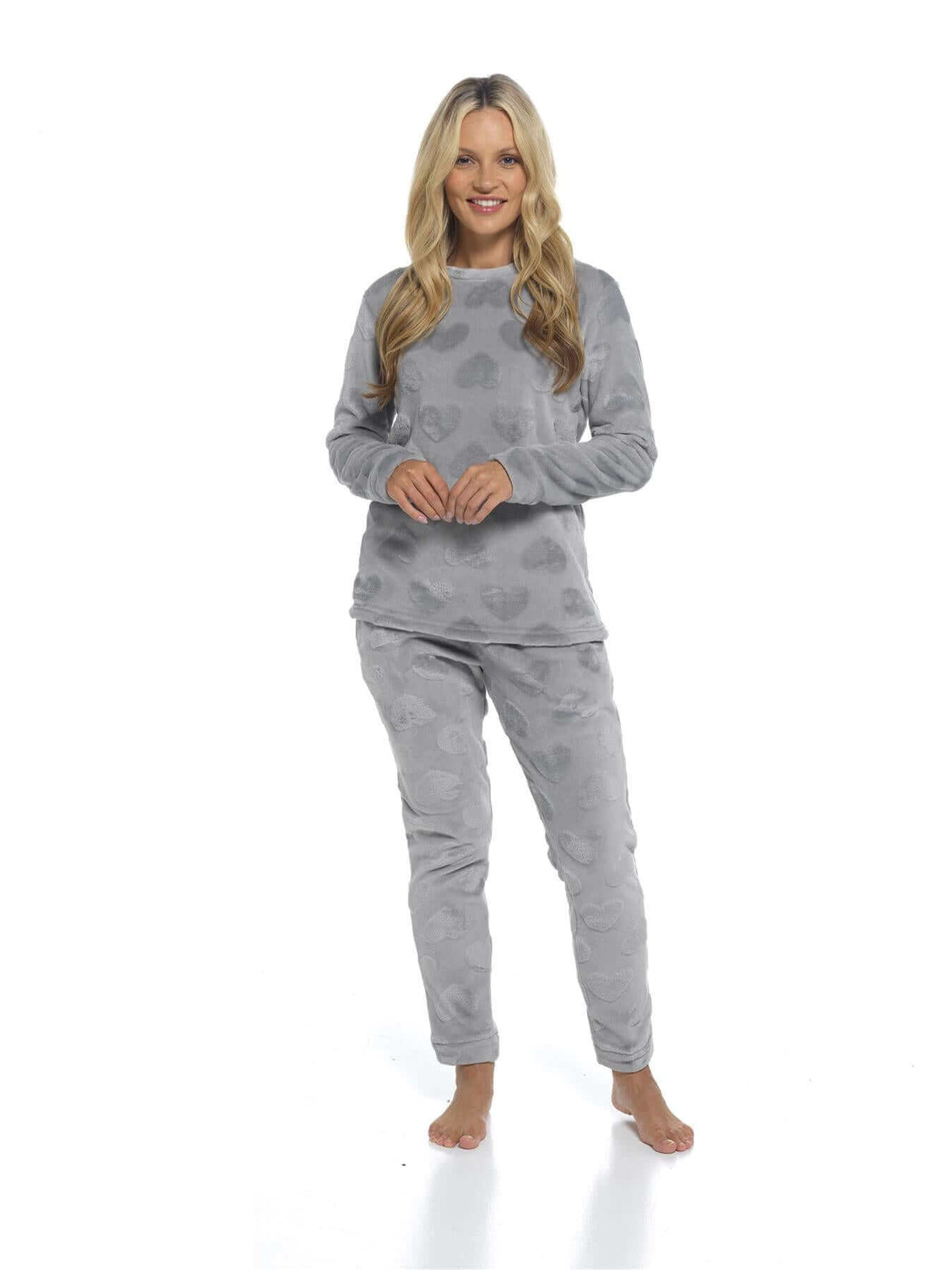 Daisy Dreamer Women's Super Soft Heart Teddy Fleece Warm Cosy Pyjamas