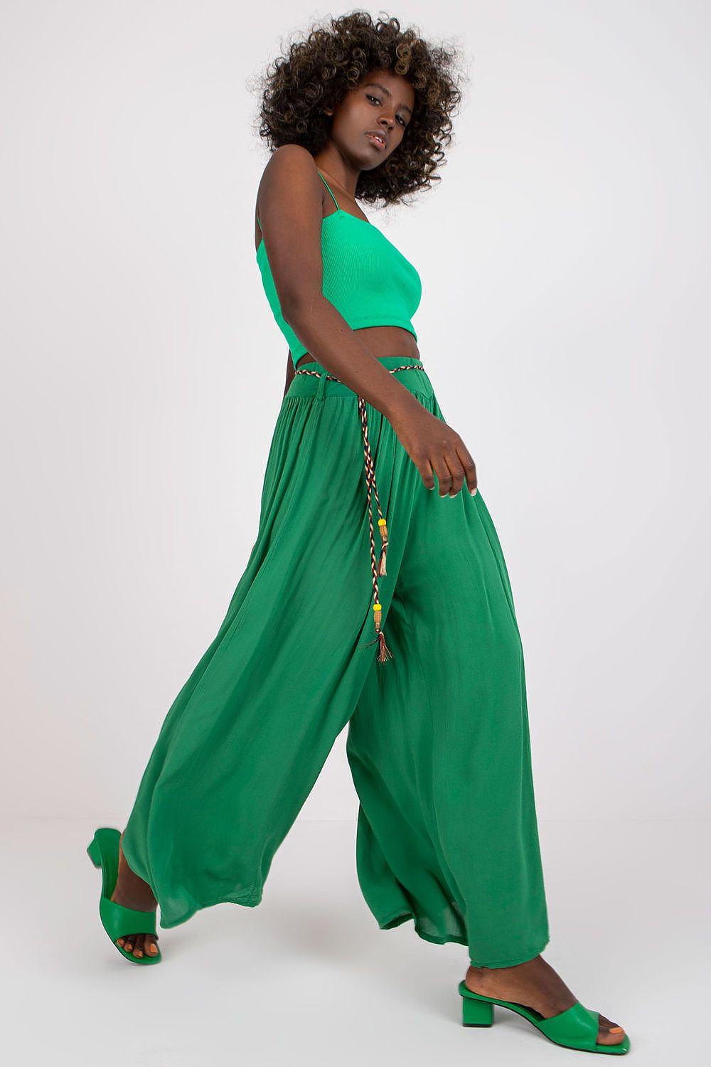 Och Bella Women’s High Waisted Wide Leg Trousers