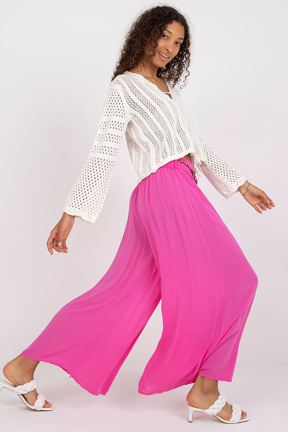 Och Bella Women’s High Waisted Wide Leg Trousers