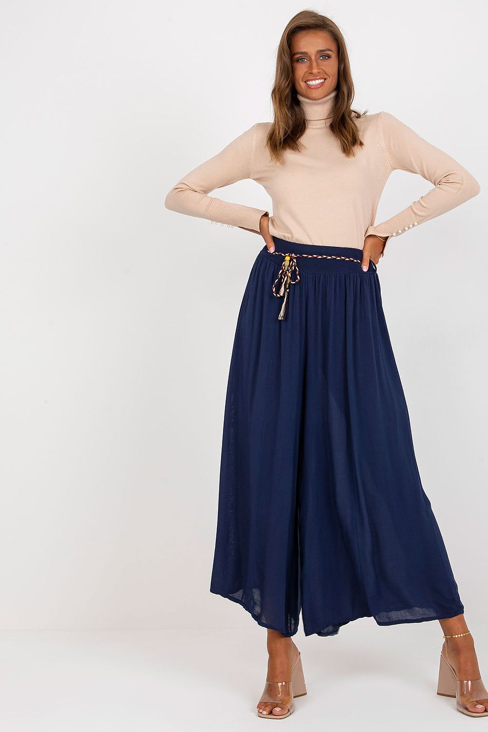 Och Bella Women’s High Waisted Wide Leg Trousers