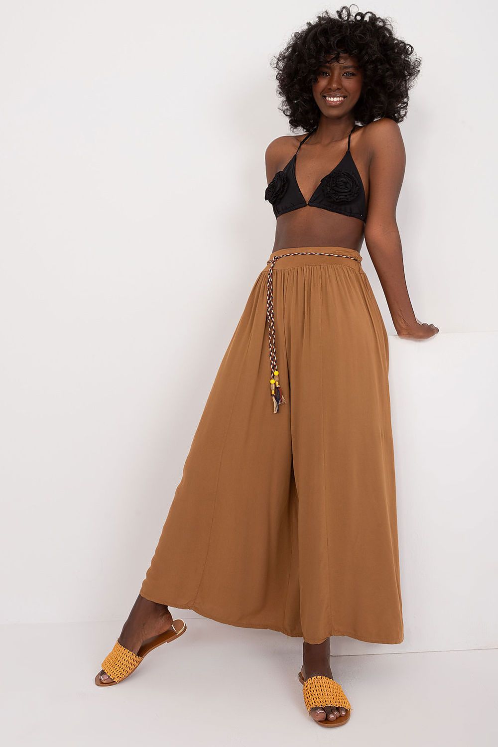 Och Bella Women’s High Waisted Wide Leg Trousers