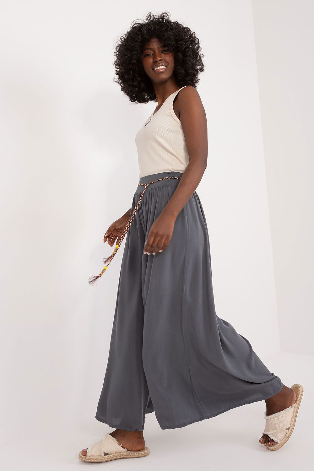 Och Bella Women’s High Waisted Wide Leg Trousers