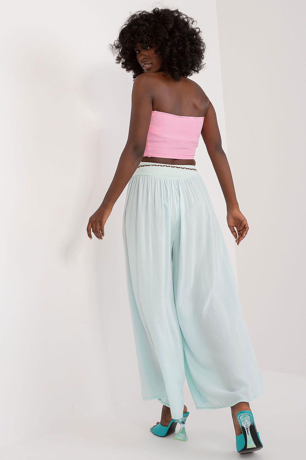 Och Bella Women’s High Waisted Wide Leg Trousers