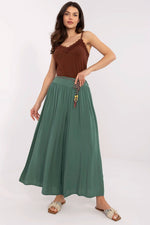 Och Bella Women’s High Waisted Wide Leg Trousers green 5
